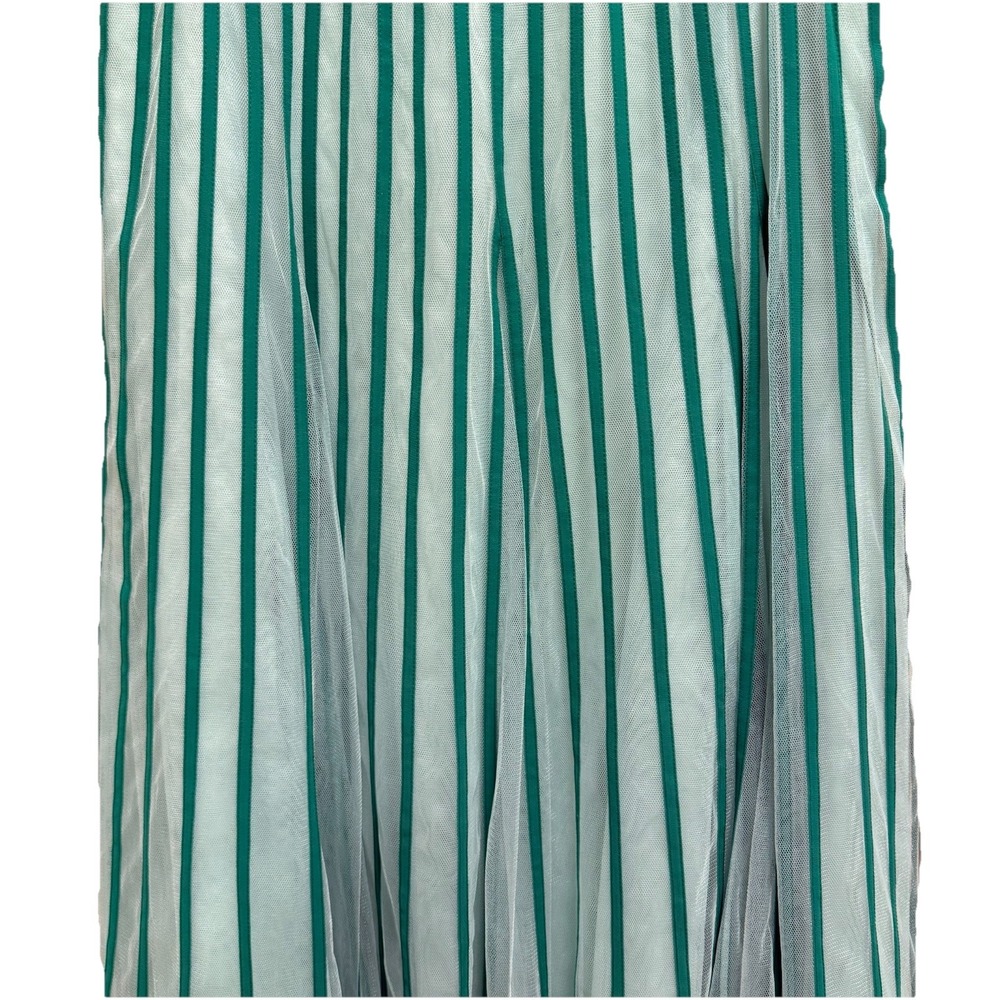 ME + EM Green Tulle Maxi Skirt Striped Fairy Sz 6 Original $495. - Picture 6 of 9